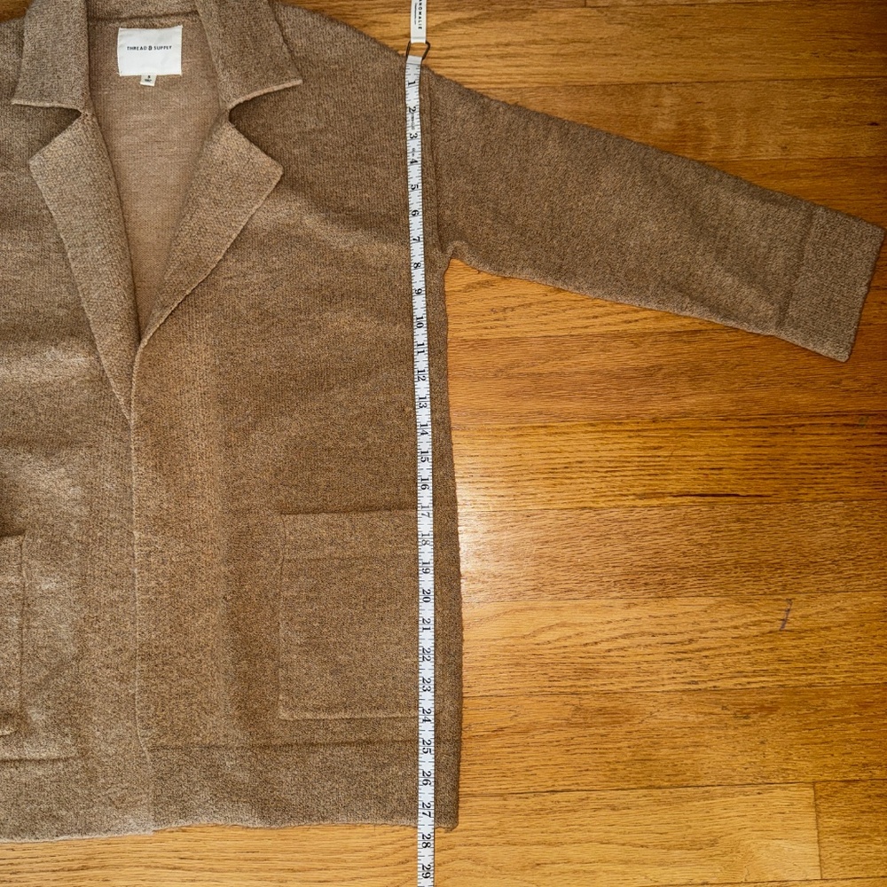 Collared Open-Front Cardigan - Picture 3 of 5